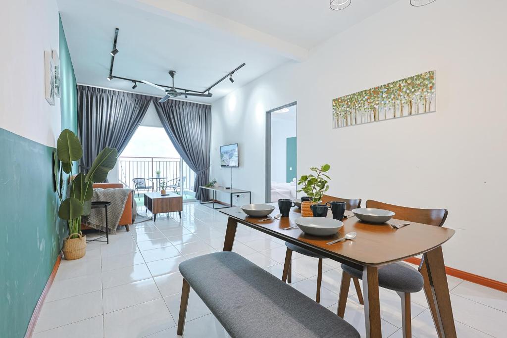 Posezení v ubytování Elegant Studio Escape at Emerald Avenue Cameron Unit 4-03