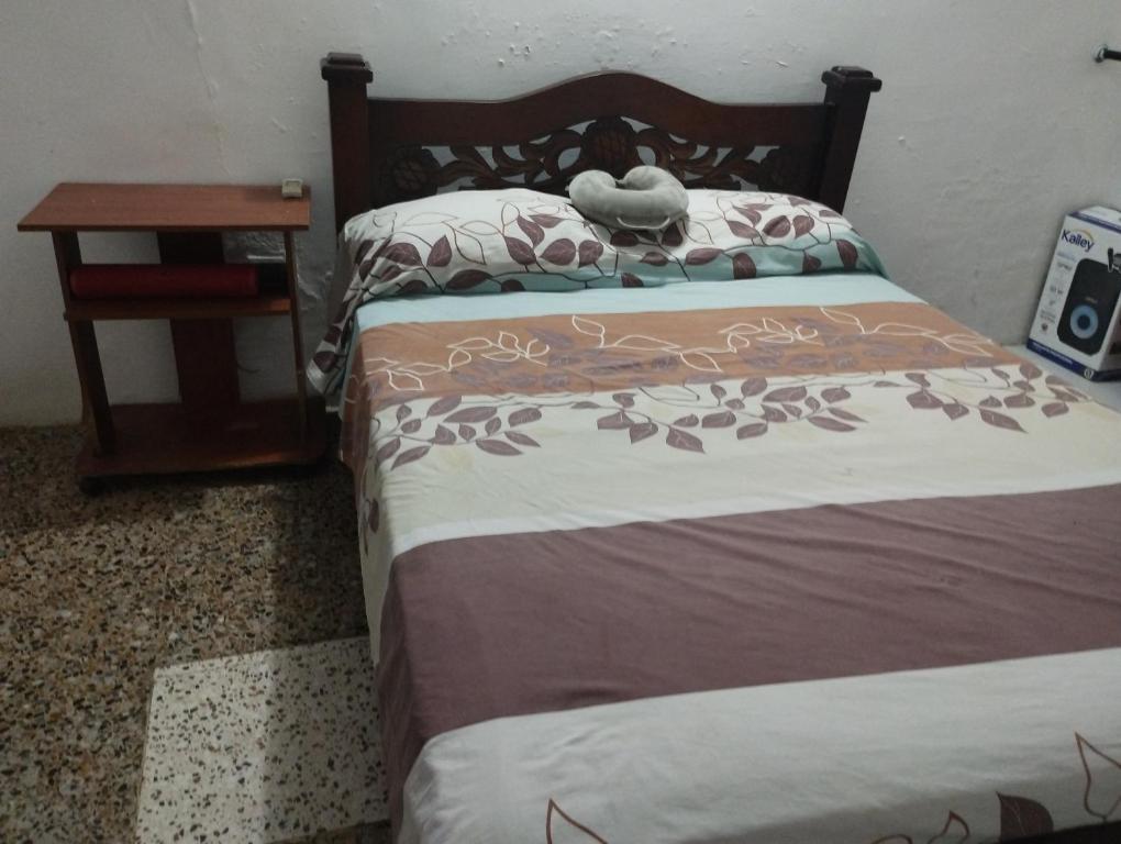 Katil atau katil-katil dalam bilik di Habitación - Valledupar