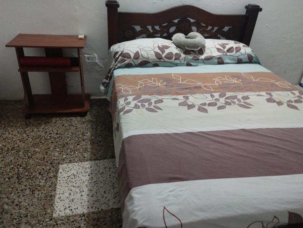 Katil atau katil-katil dalam bilik di Habitación - Valledupar