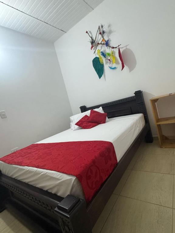 Postel nebo postele na pokoji v ubytování Angel Mari a Doradal