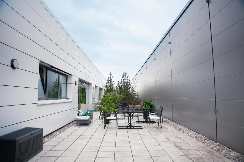 Balkón nebo terasa v ubytování Hotel Garni Fischerfleck in Ismaning near Munich