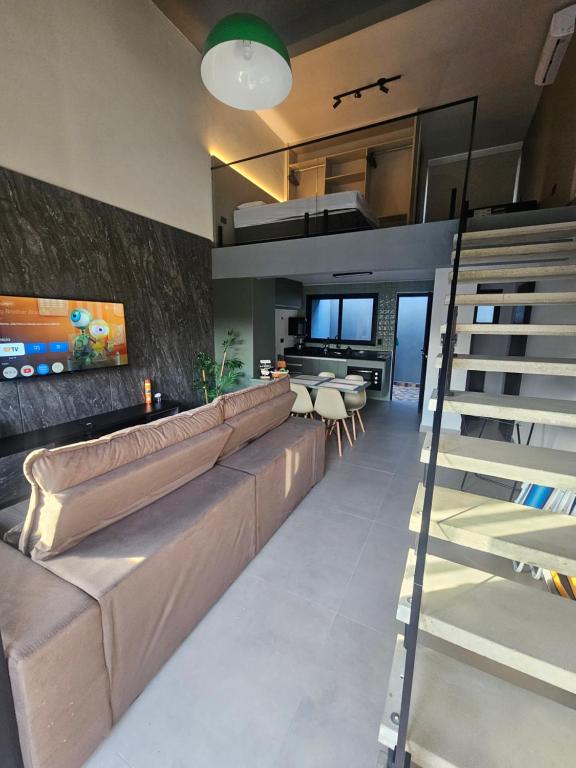 Khu vực ghế ngồi tại Lofts 4 Elementos - Terra - Martim de Sá - Caraguatatuba