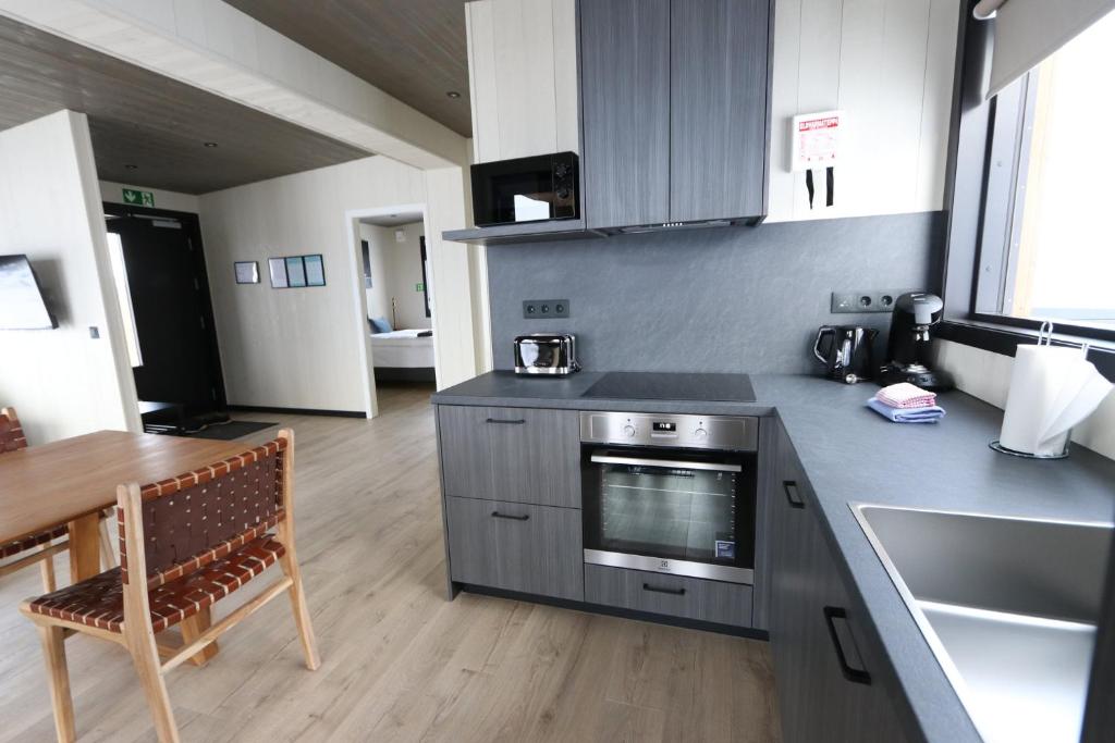 Dapur atau dapur kecil di Blue View Cabins