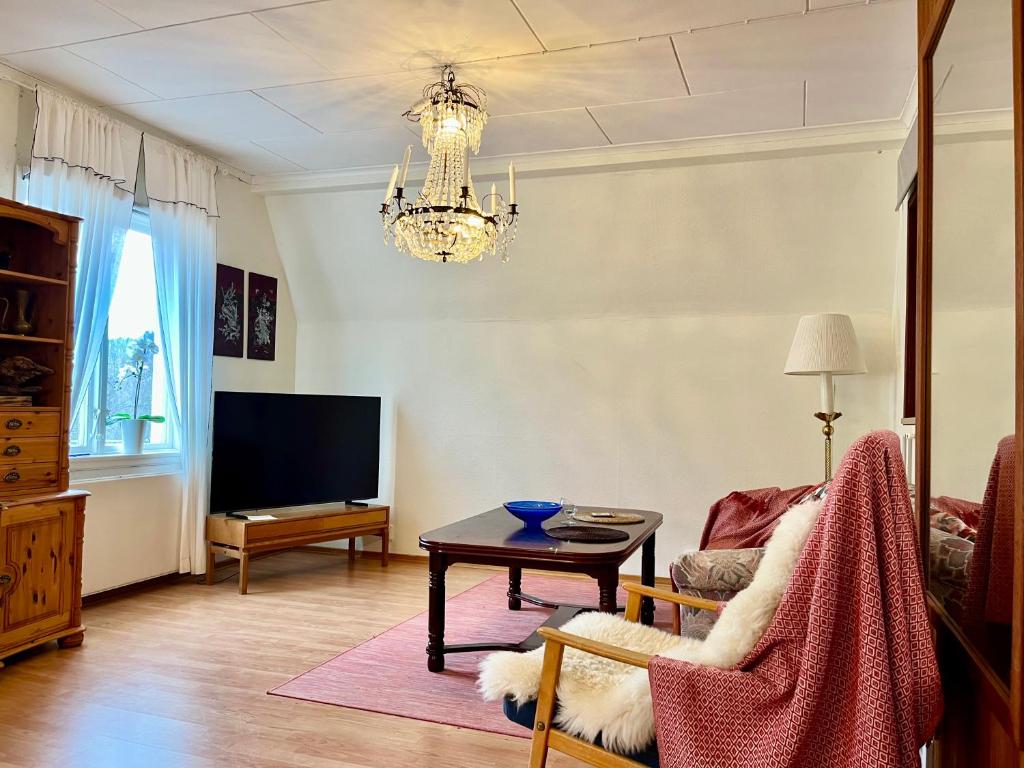TV a/nebo společenská místnost v ubytování Kvistrom Inn - Kviströms Gästgiveri