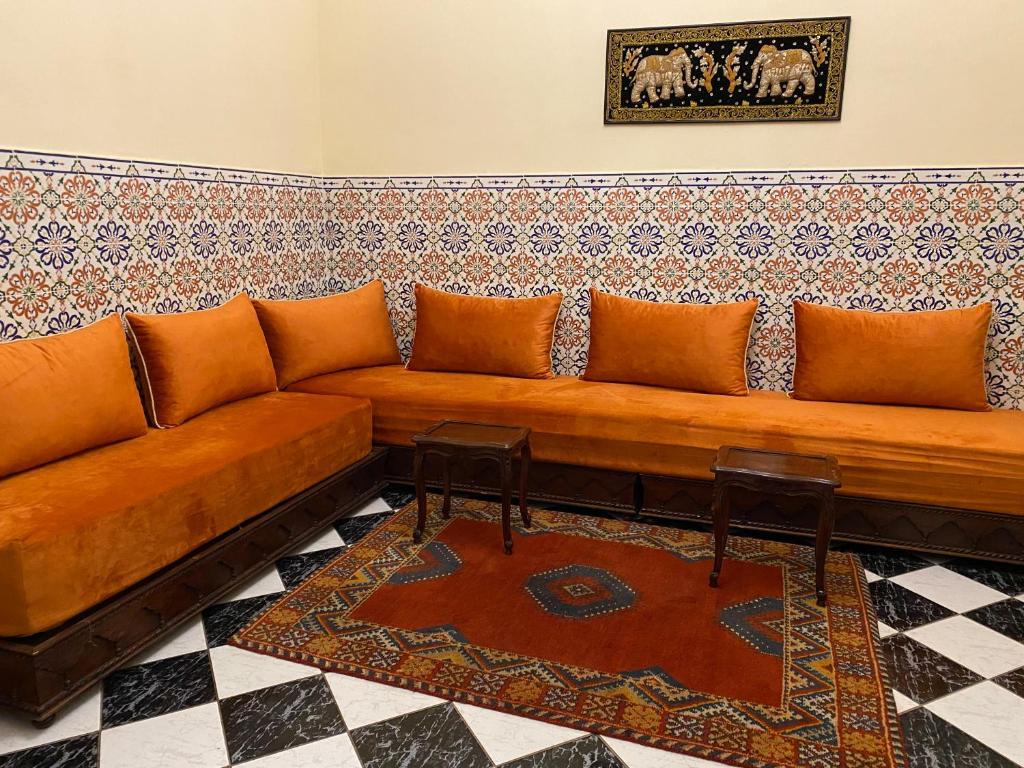 Posezení v ubytování Riad butterfly Marrakech