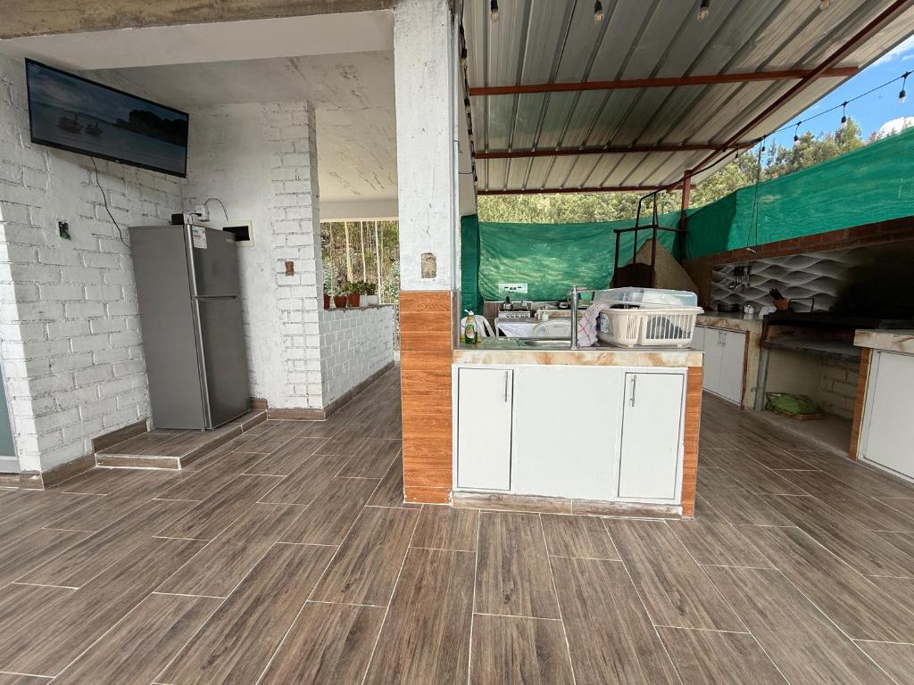 Kuchyň nebo kuchyňský kout v ubytování Residencial LOS PINOS habitación doble