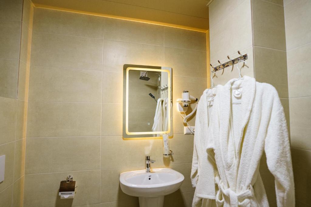 Koupelna v ubytování Green Palace Kutaisi