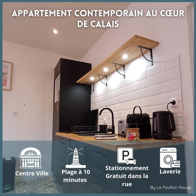 une annonce pour un appartement-véranda au court de calais dans l'établissement CalaisBlack 2-4 personnes Centre Ville, à Calais