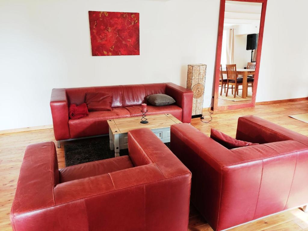 Posezení v ubytování Ferienwohnung Asparn