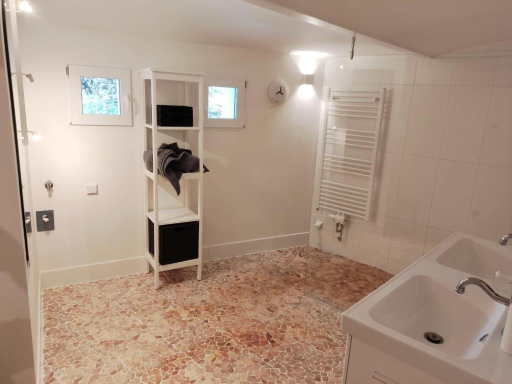Koupelna v ubytování Ferienwohnung Asparn