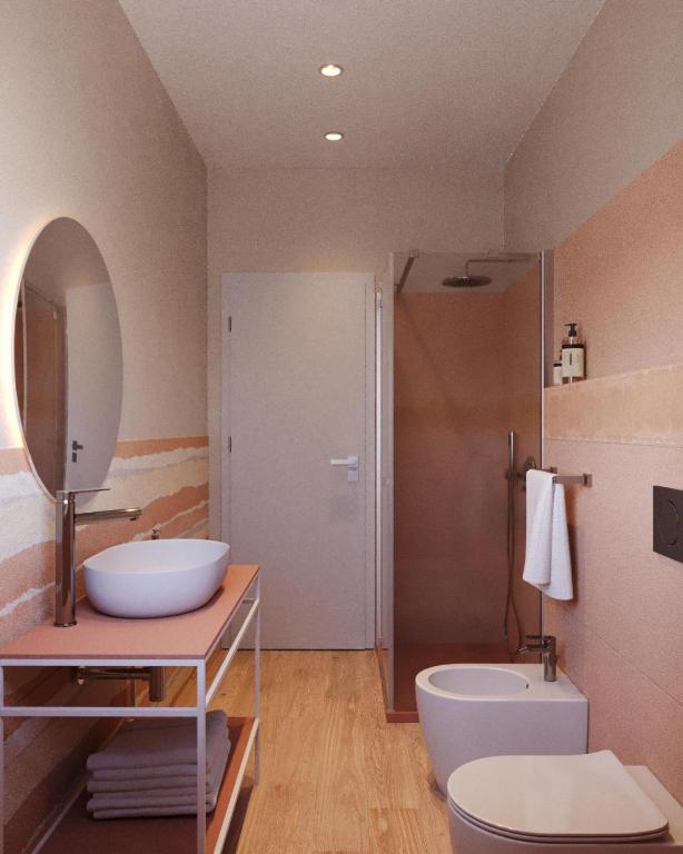 Koupelna v ubytování Lu' Hotel Porto Pino