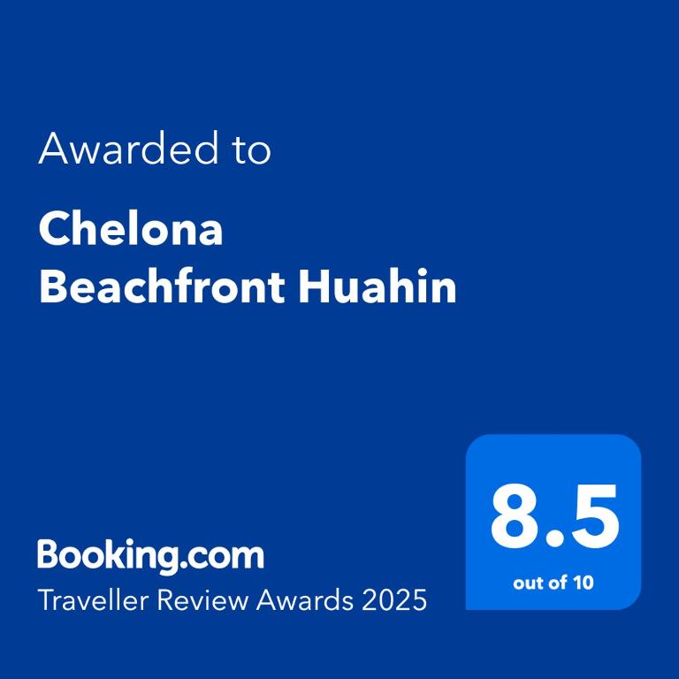 Certifikát, hodnocení, plakát nebo jiný dokument vystavený v ubytování Chelona Beachfront Huahin