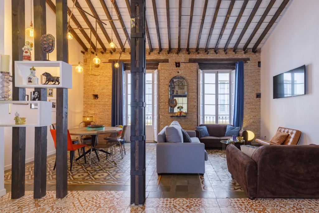 Posedenie v ubytovaní Six Apartments by Caleta Homes