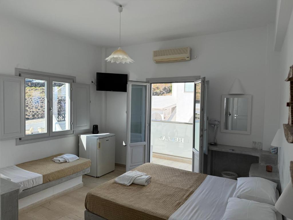Kuchyň nebo kuchyňský kout v ubytování Hotel Hellas