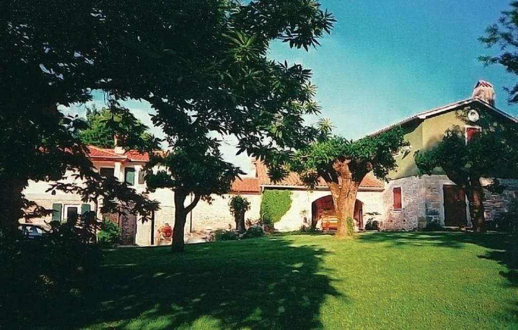 Ružići的住宿－Villa Stori Grod，一座大房子,拥有绿树成荫的庭院