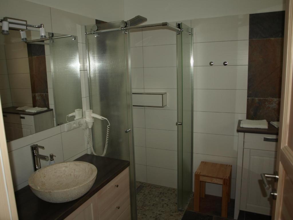 Koupelna v ubytování Haus Royal