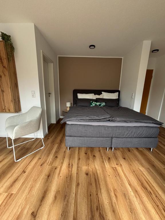 Postel nebo postele na pokoji v ubytování 1-Zimmer Apartment in Lörrach