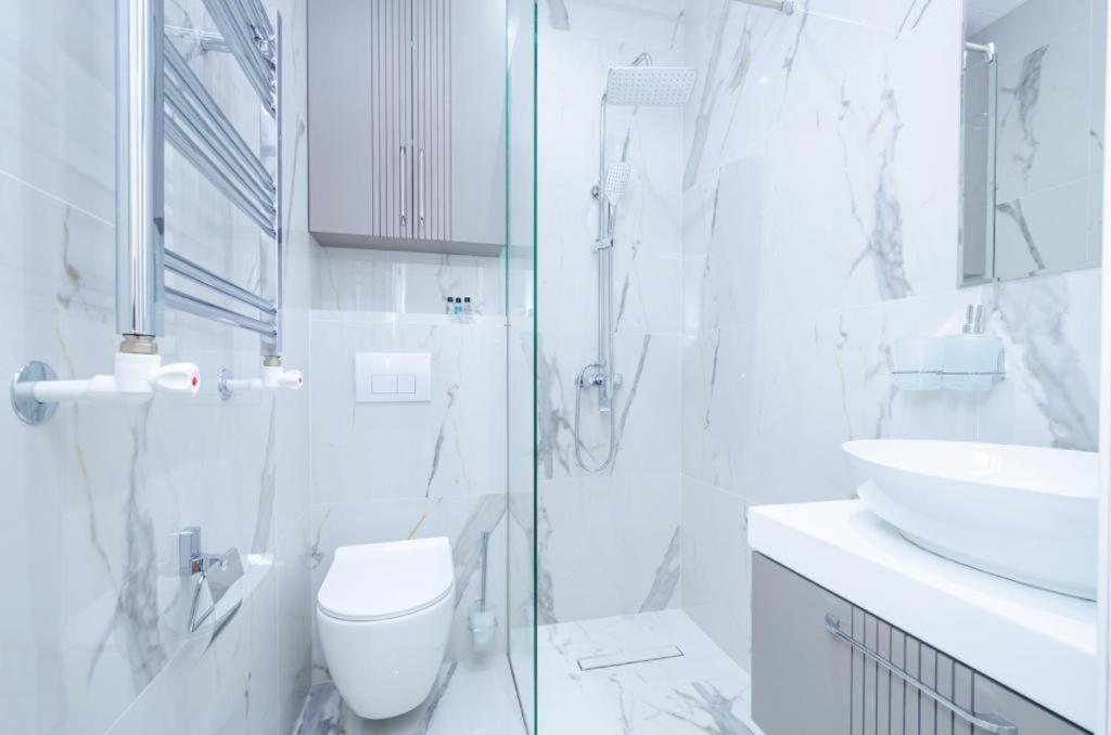 Koupelna v ubytování Latorre Hotel