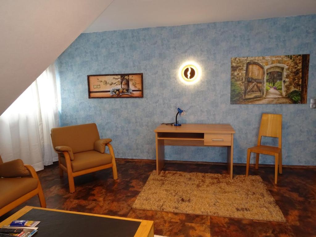Posezení v ubytování Ferienwohnung Mühlengrün