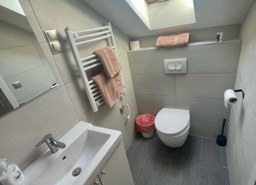 Koupelna v ubytování Tenisz Apartman