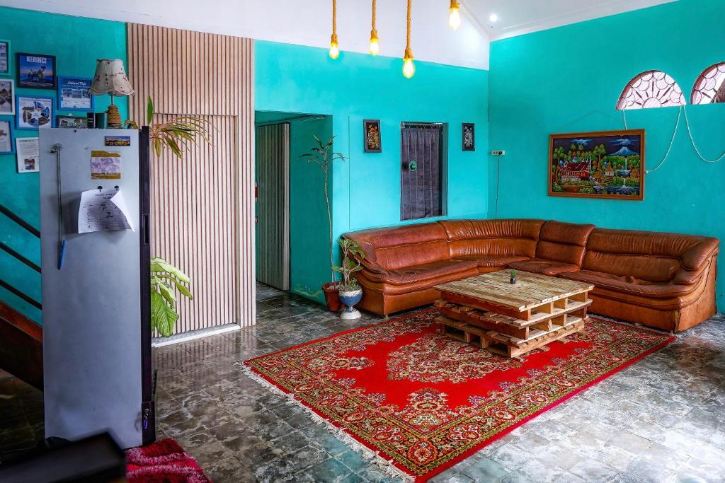 Posezení v ubytování Evergreen Lodge