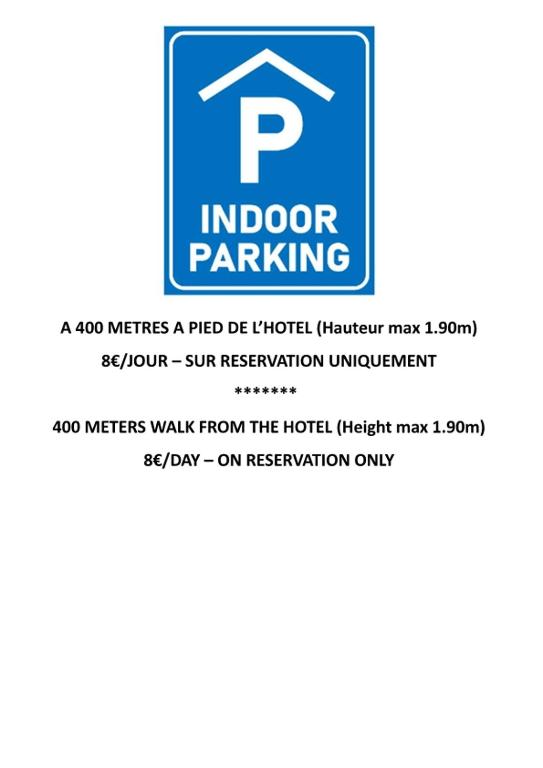 Certifikát, hodnocení, plakát nebo jiný dokument vystavený v ubytování Hôtel L'Herbier d'Orange