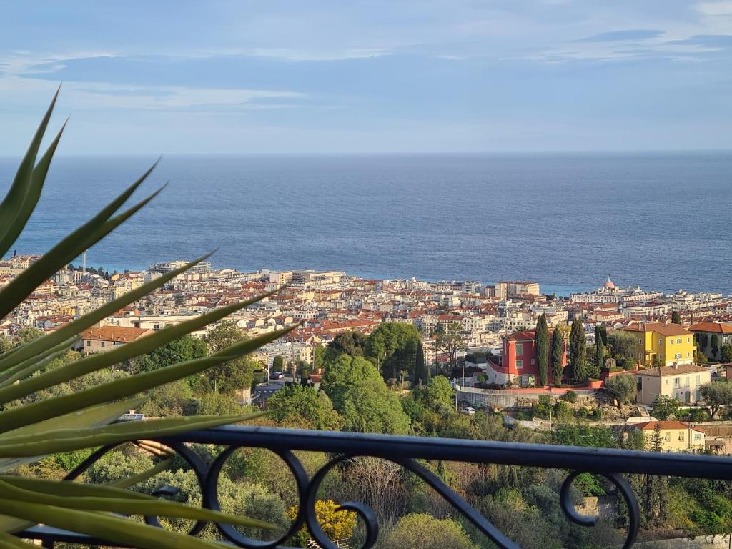 Panoramic sea view of the French Riviera, Parking