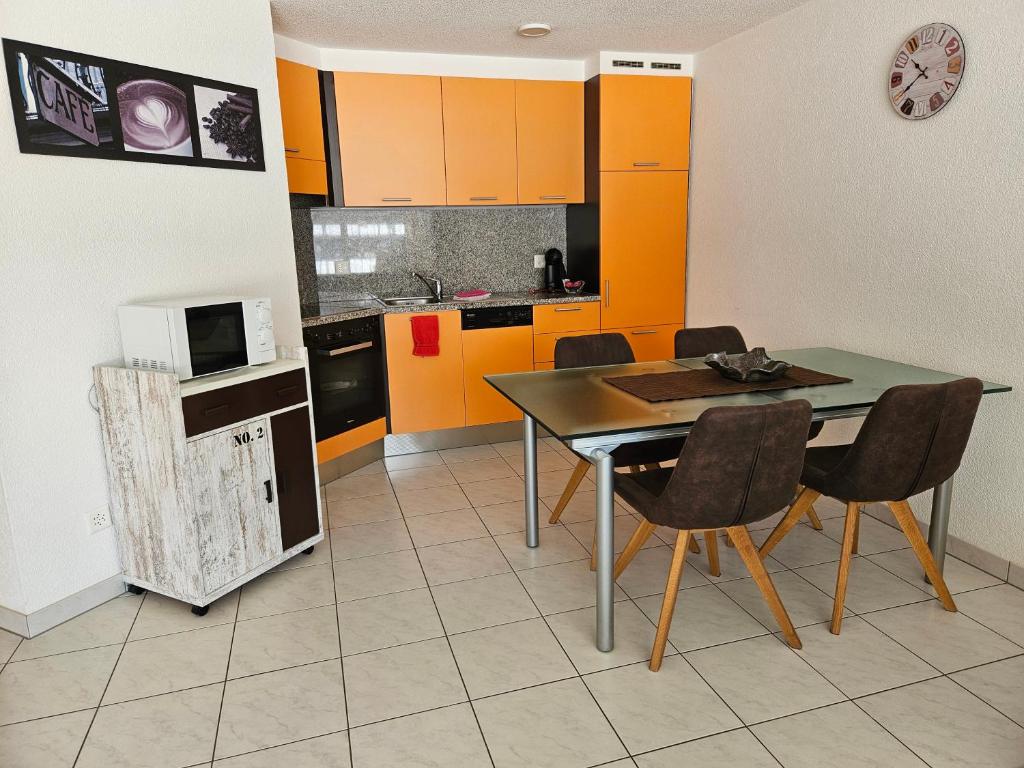 Kuchyň nebo kuchyňský kout v ubytování Haus Artemis