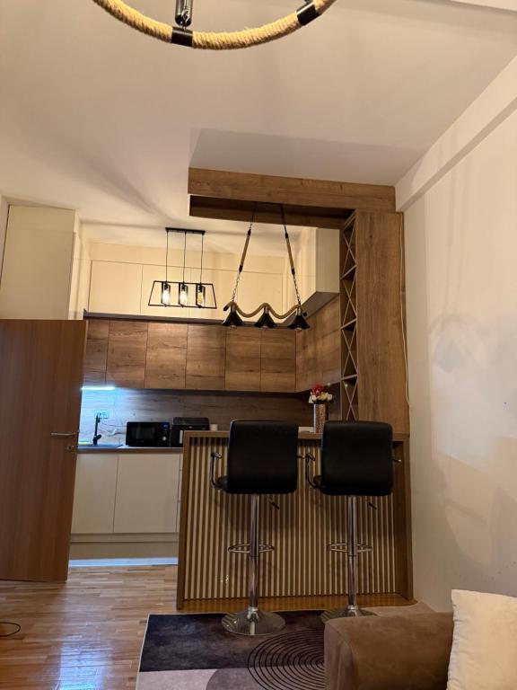 Kuchyň nebo kuchyňský kout v ubytování Apartman Golden Crown