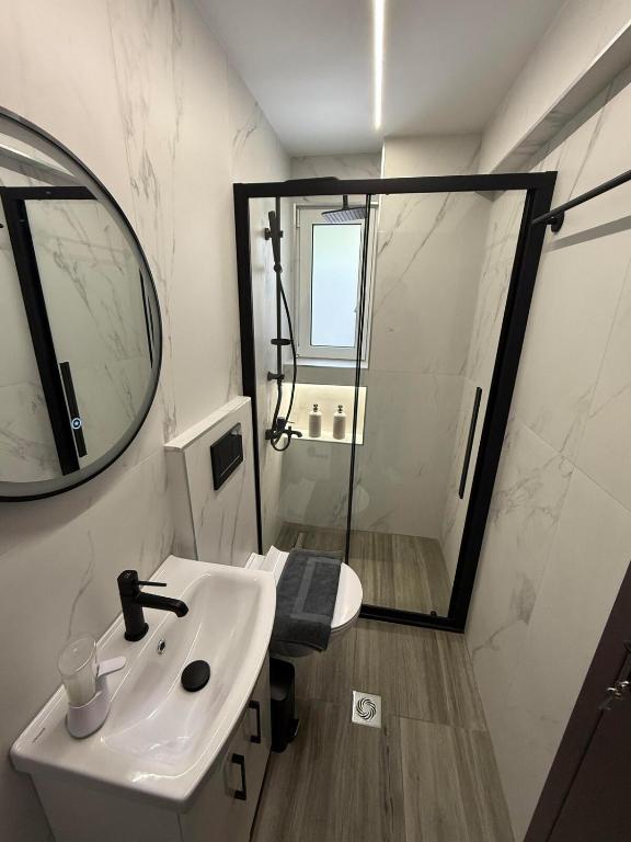 Koupelna v ubytování Elian Center Suite