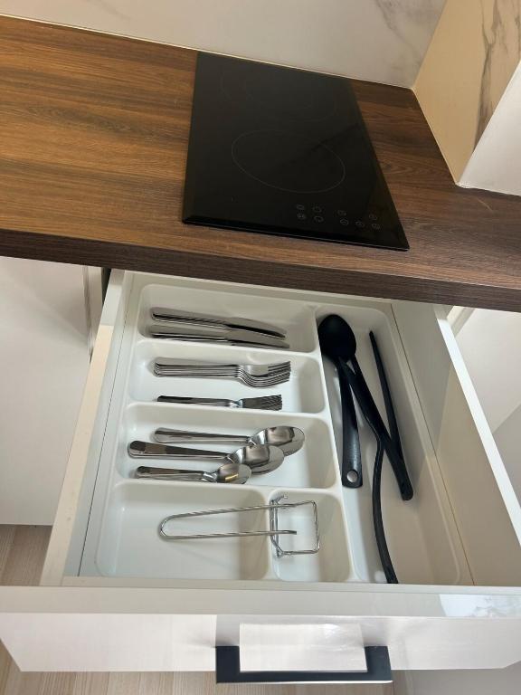 Kuchyň nebo kuchyňský kout v ubytování Elian Center Suite
