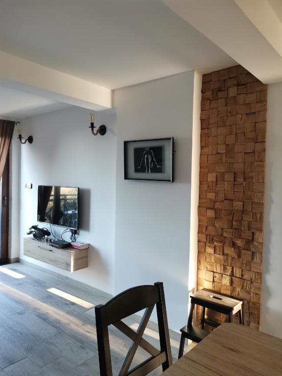 TV a/nebo společenská místnost v ubytování KATUN Apartmani & SPA