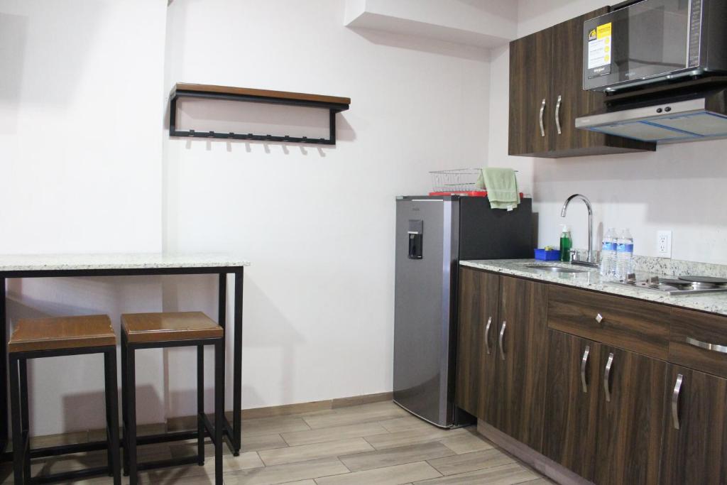 Kuchyň nebo kuchyňský kout v ubytování Lofts Las Fuentes