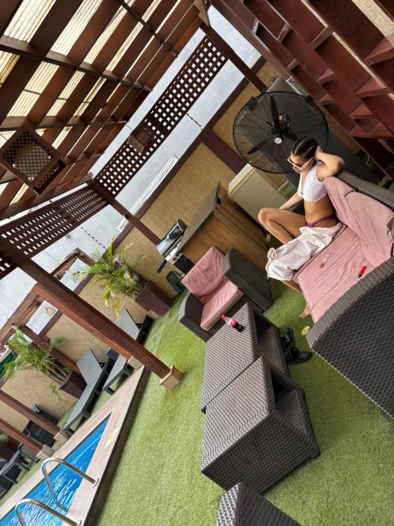 Coin salon dans l'établissement De-Image Villa