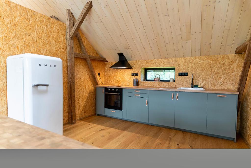 Kuchyň nebo kuchyňský kout v ubytování Fabrika Doubice & Cifra Gallery
