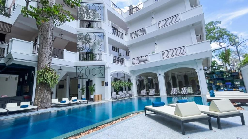 Bazén v ubytování Le Grande Indochine Hotel nebo v jeho okolí