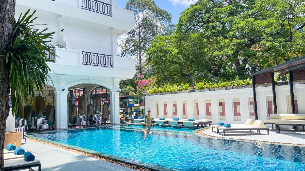 Bazén v ubytování Le Grande Indochine Hotel nebo v jeho okolí