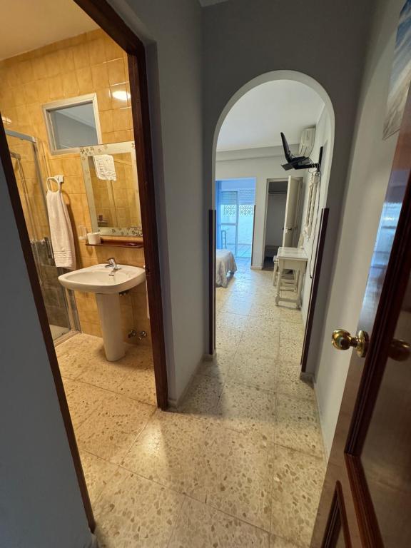 Koupelna v ubytování Hostal Miramar