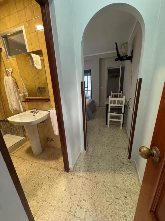 Koupelna v ubytování Hostal Miramar