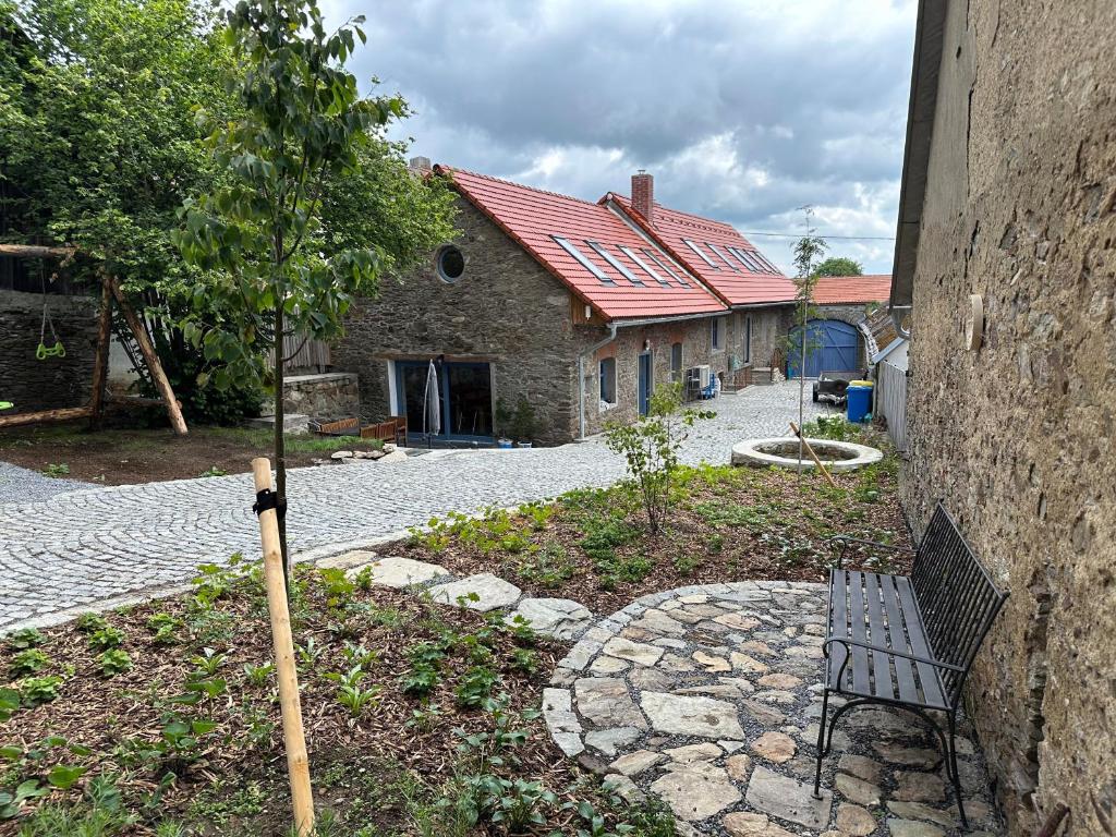 Zahrada ubytování Chalupy Albrechtice Šumava