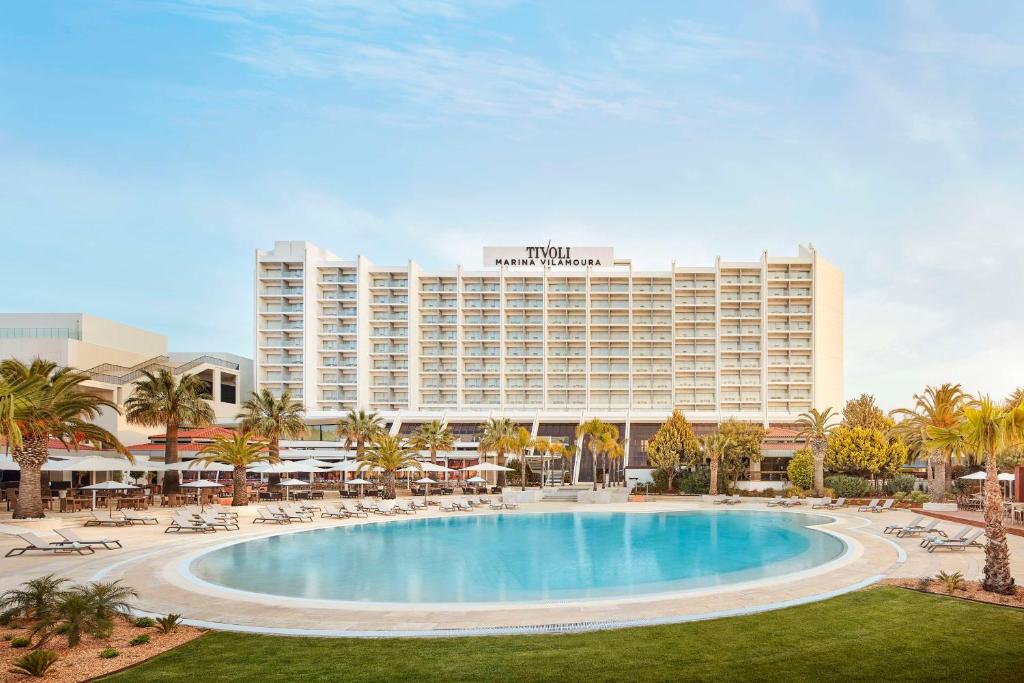 a view of the hotel from the resort at Tivoli Marina Vilamoura in Vilamoura