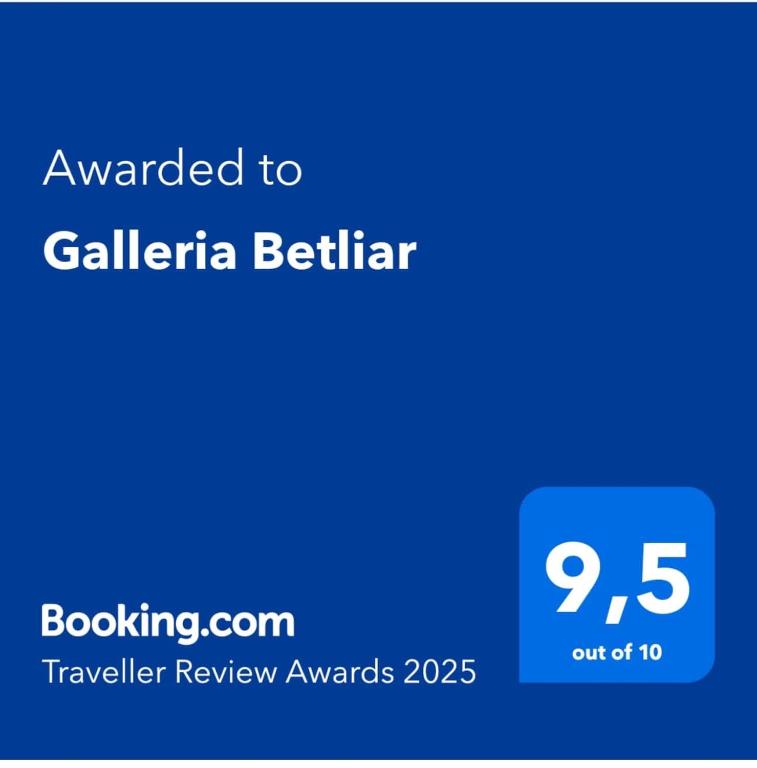 Certifikát, ocenenie alebo iný dokument vystavený v ubytovaní Galleria Betliar