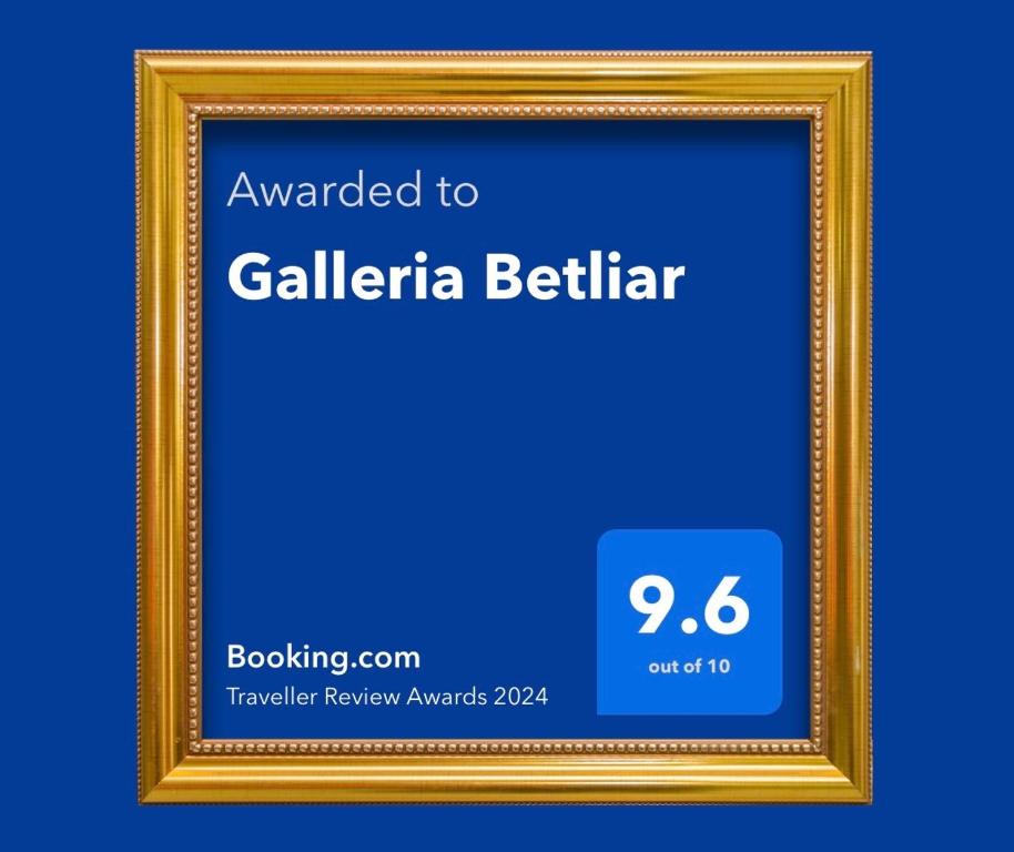Certifikát, ocenenie alebo iný dokument vystavený v ubytovaní Galleria Betliar