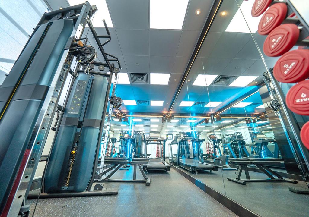 Fitness centrum a/nebo fitness zařízení v ubytování Grand Dragon Hotel