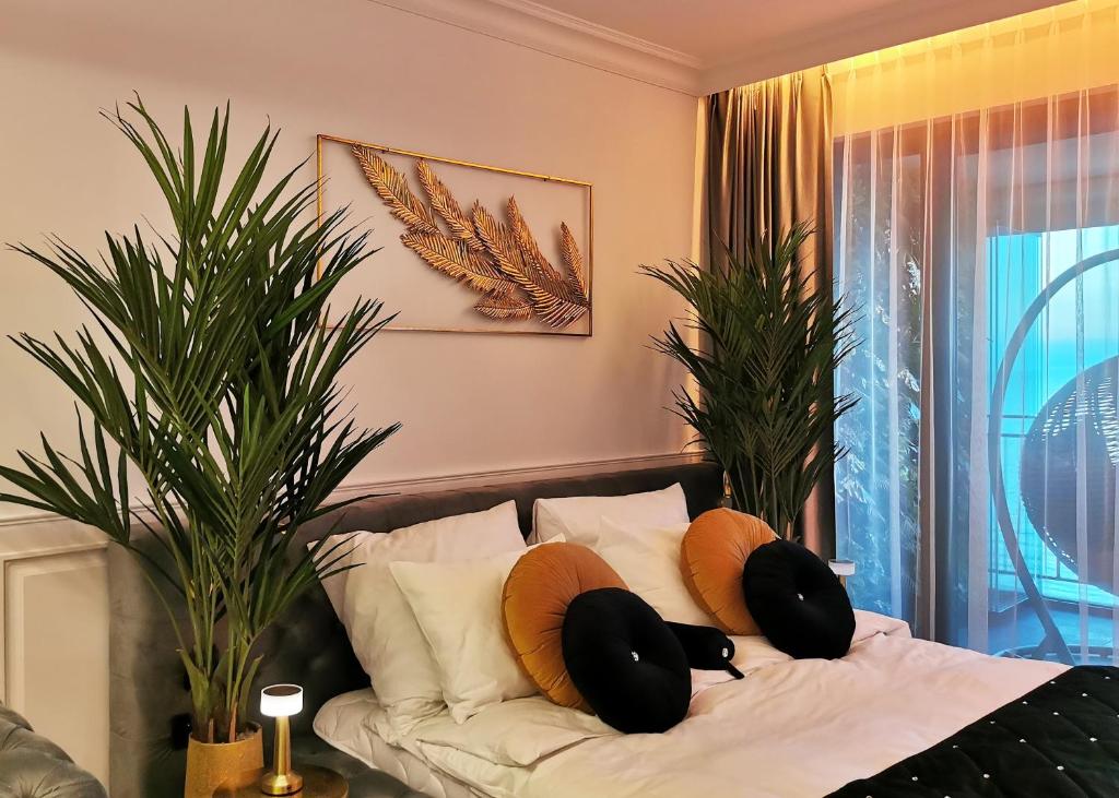 Posezení v ubytování Sea View Smart & Garden VIP Apartment
