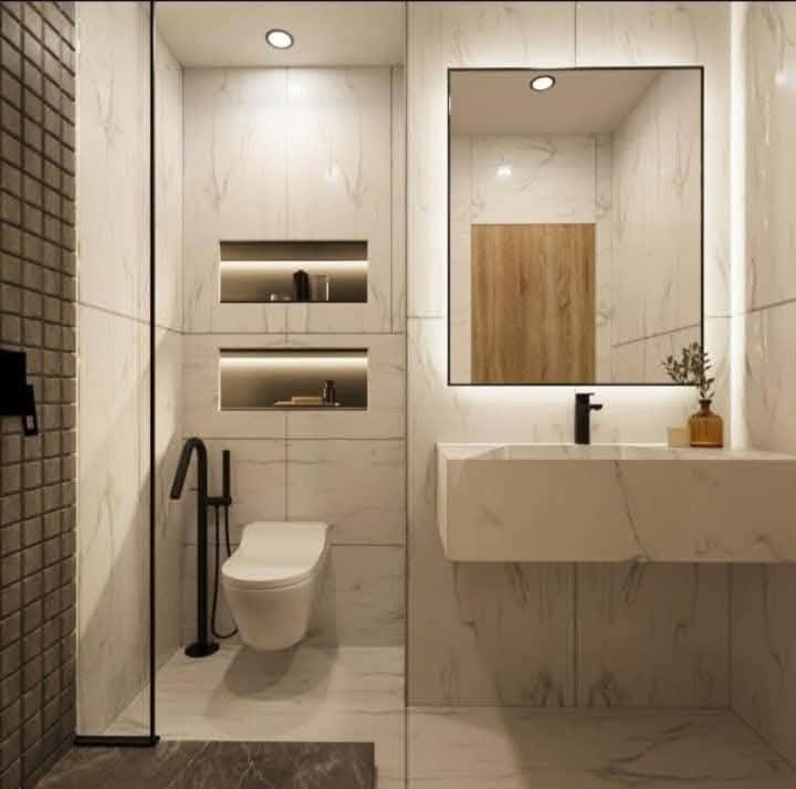 Koupelna v ubytování King pyramids view