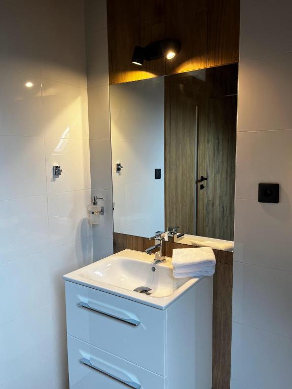 Koupelna v ubytování Apartmány Vlachovice