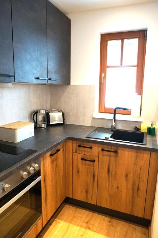 Kuchyňa alebo kuchynka v ubytovaní Appartement Bergverliebt