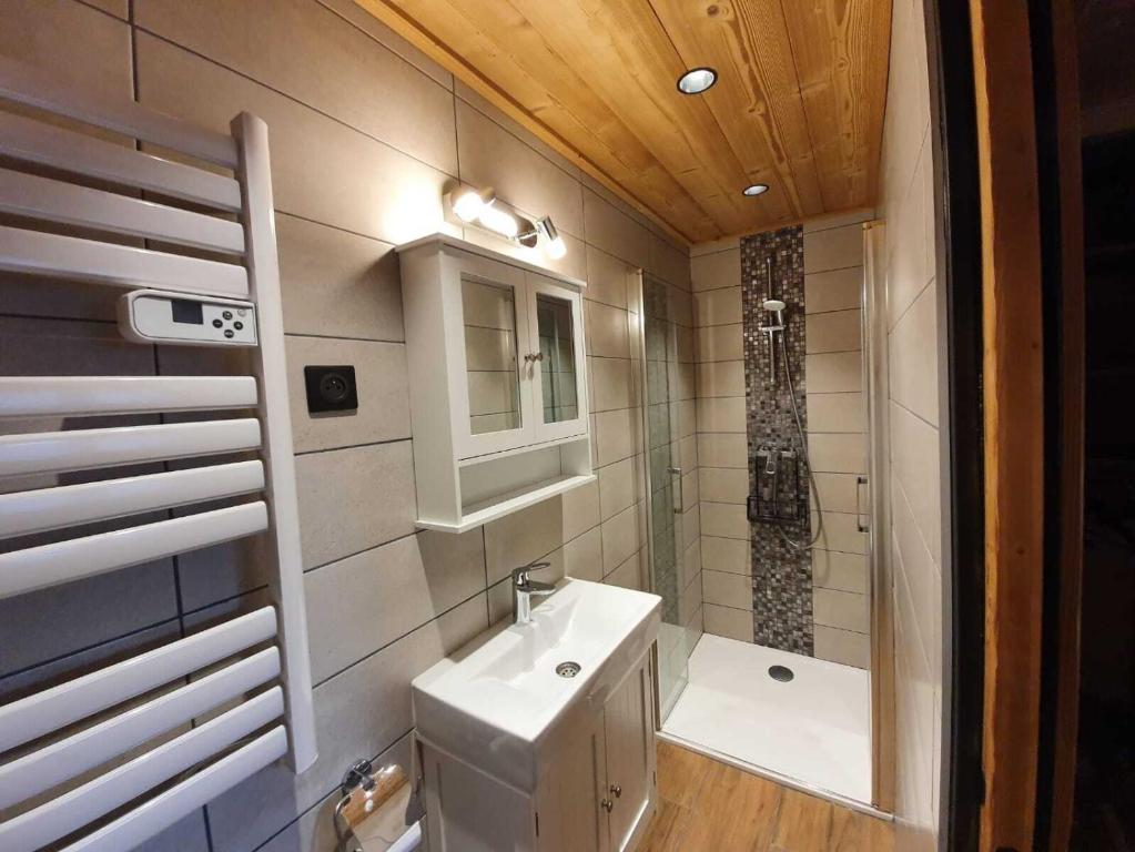 Koupelna v ubytování Chalet Delphinette - Spa privatif