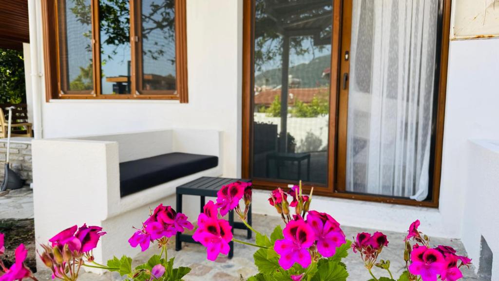 A garden outside Tomsan Suites & Villas Akyaka